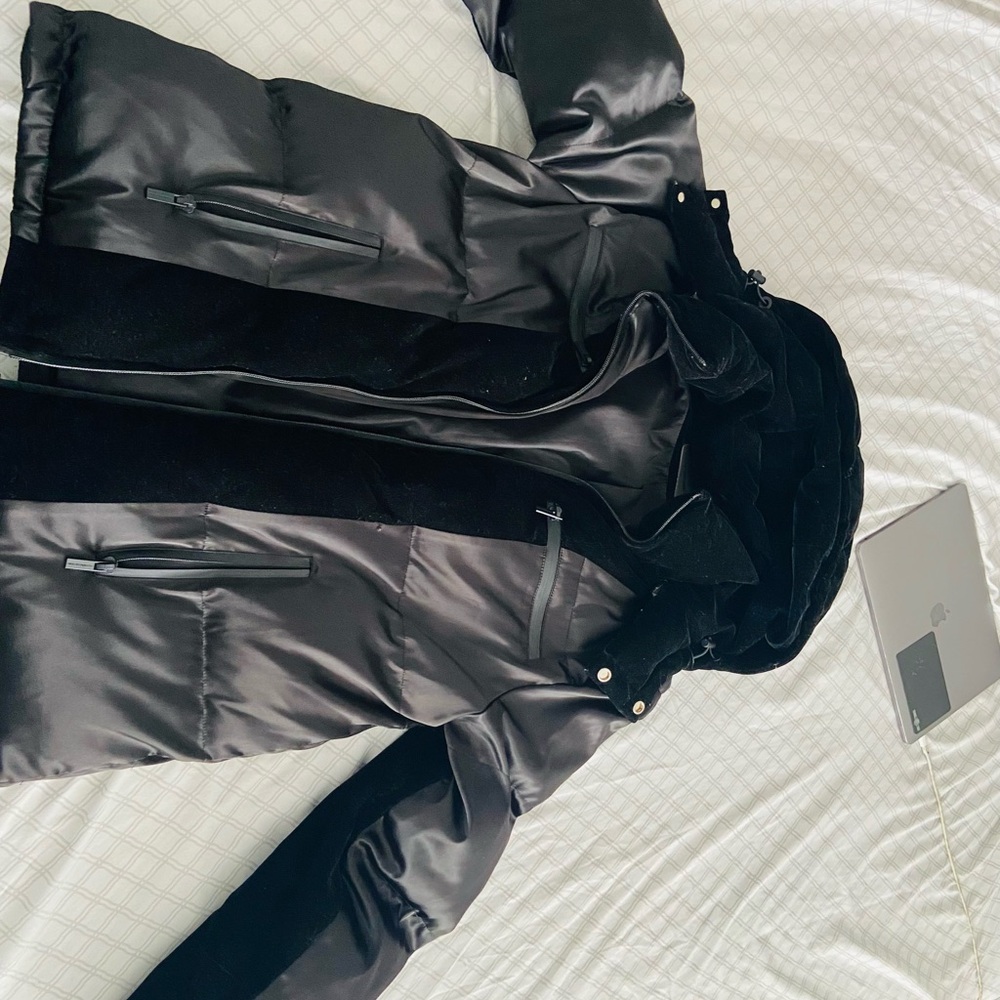 Maniere De Voir Black Puffer Jacket